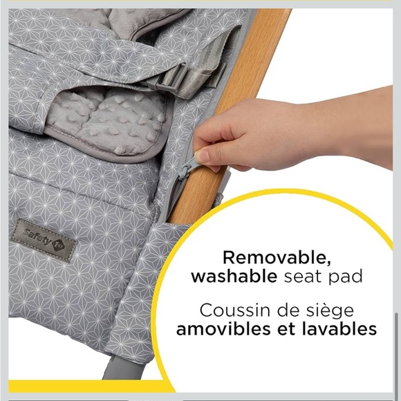 Gray Baby Rocker with Stationary Mode Safety 1st Amherst Rocker, Stardust - Picture 3 of 6